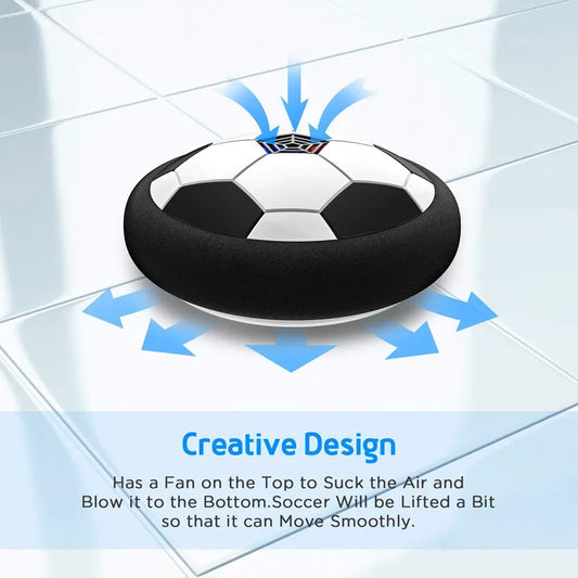 HoverKick LED Hover Soccer Ball — Indoor Air-Cushioned Football