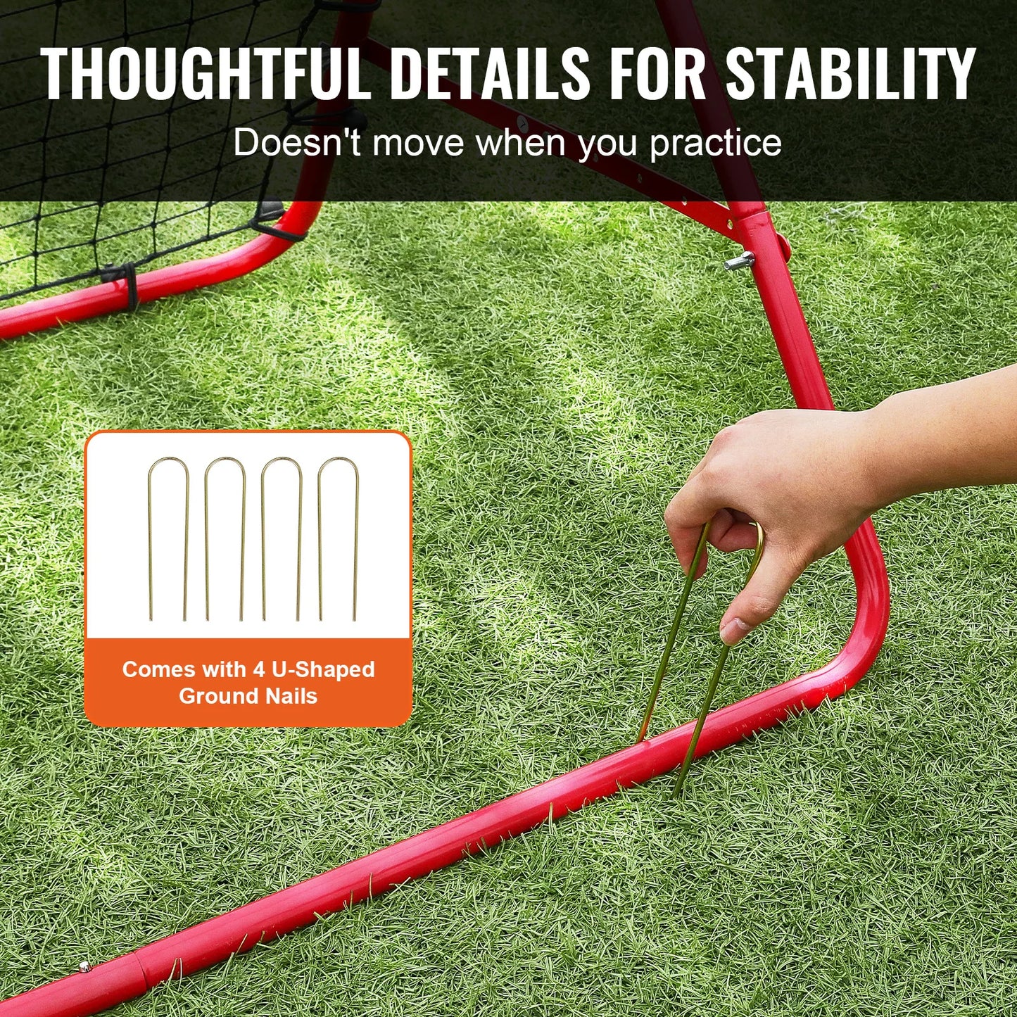 Kick Back Pro Soccer Rebound Net — Adjustable Solo Training Net