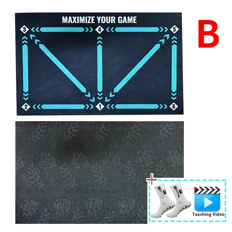DribbleKick Football Training Mat — Footwork & Ball Control Trainer