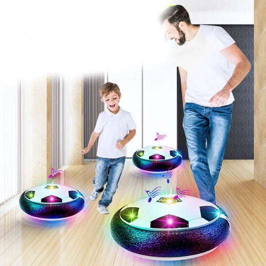 HoverKick LED Hover Soccer Ball — Indoor Air-Cushioned Football