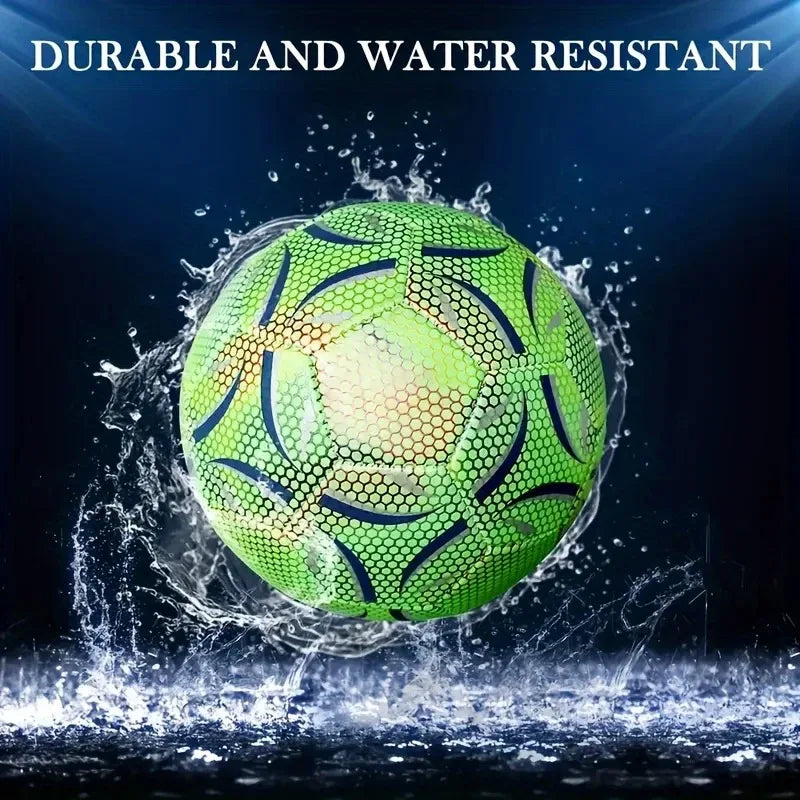NightKick Glow-in-the-Dark Soccer Ball — Size 5 Durable All-Weather
