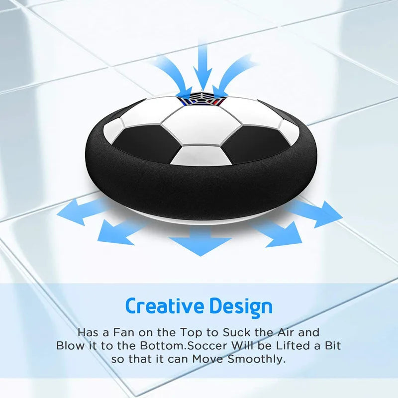 HoverKick LED Hover Soccer Ball — Indoor Air-Cushioned Football