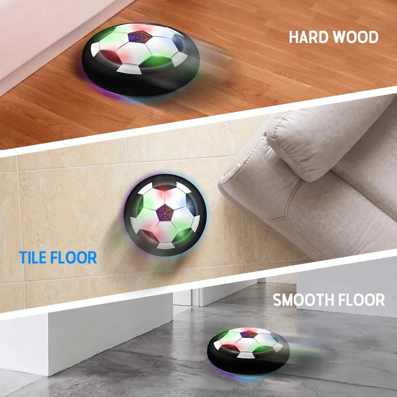 HoverKick LED Hover Soccer Ball — Indoor Air-Cushioned Football