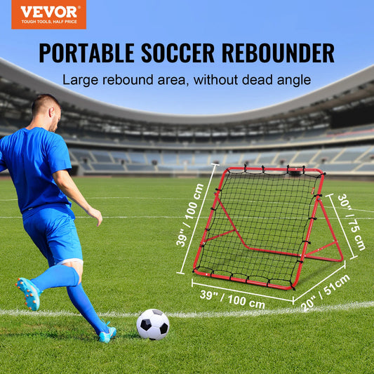 Kick Back Pro Soccer Rebound Net — Adjustable Solo Training Net