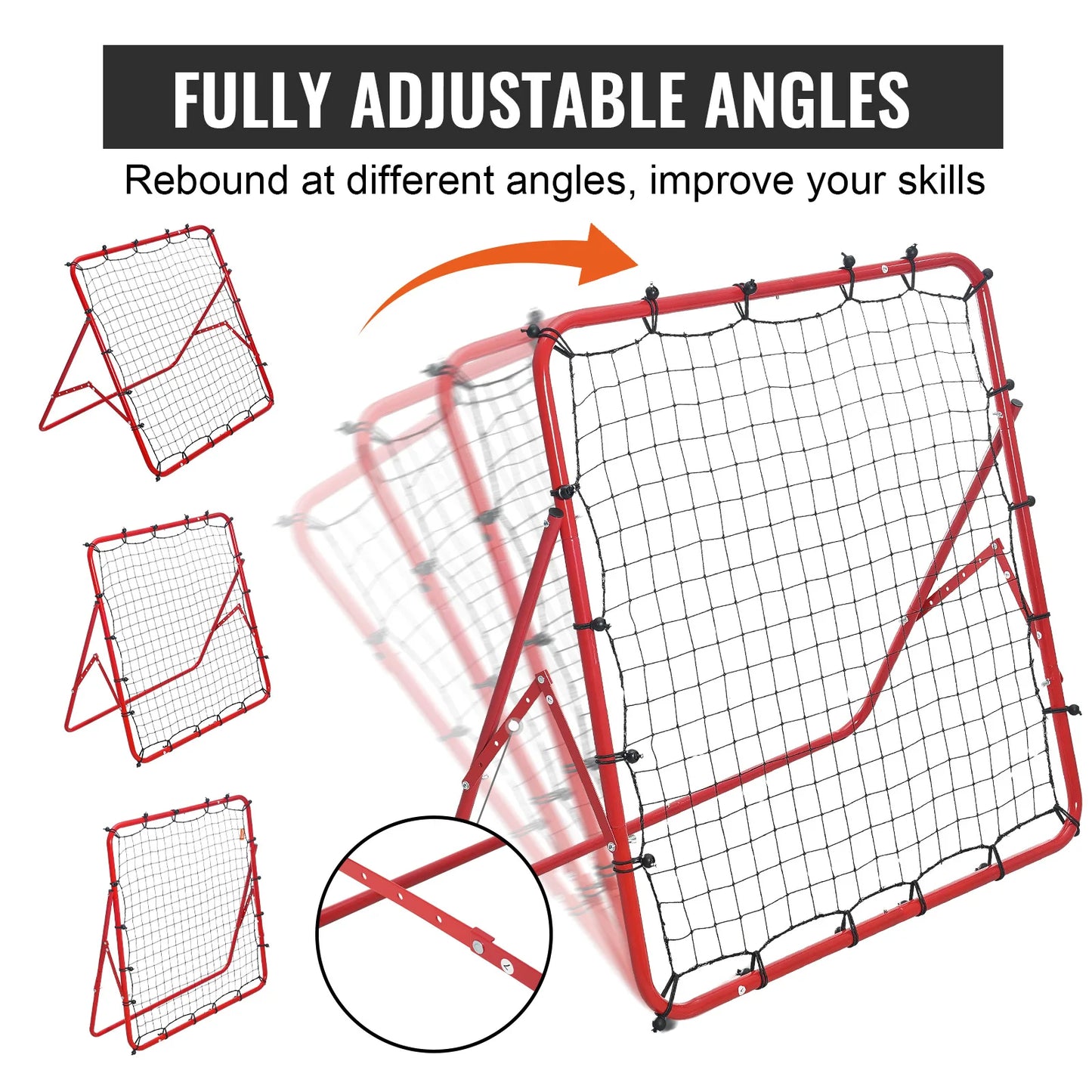 Kick Back Pro Soccer Rebound Net — Adjustable Solo Training Net