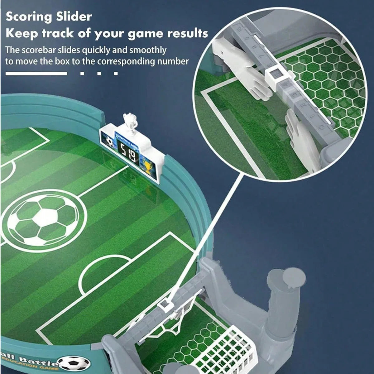 DuelKick Tabletop Football Game — 2-Player Mini Soccer Table