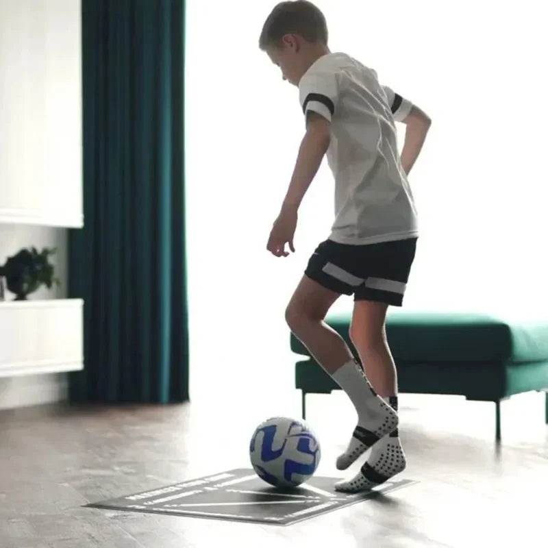 DribbleKick Football Training Mat — Footwork & Ball Control Trainer