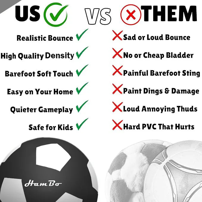 QuietKick Silent Foam Football — Indoor Soundless Soccer Ball