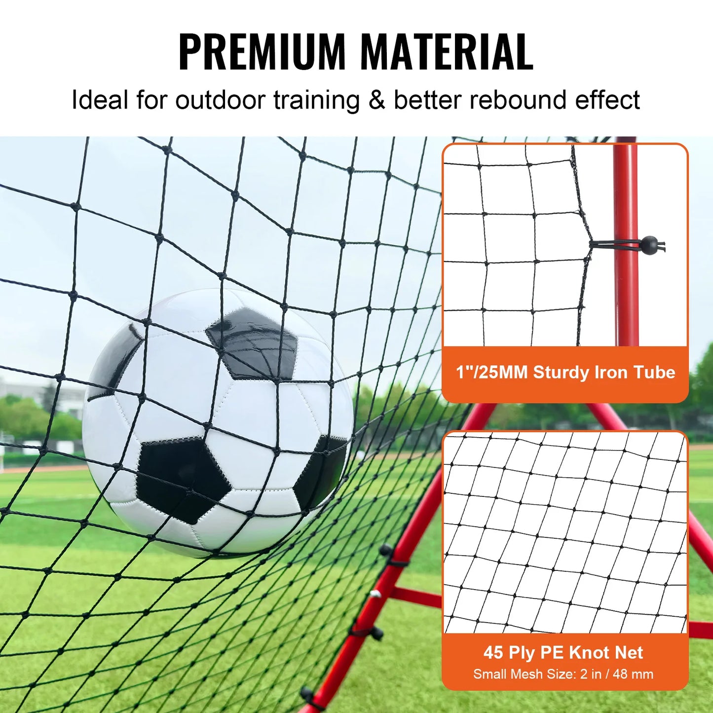 Kick Back Pro Soccer Rebound Net — Adjustable Solo Training Net