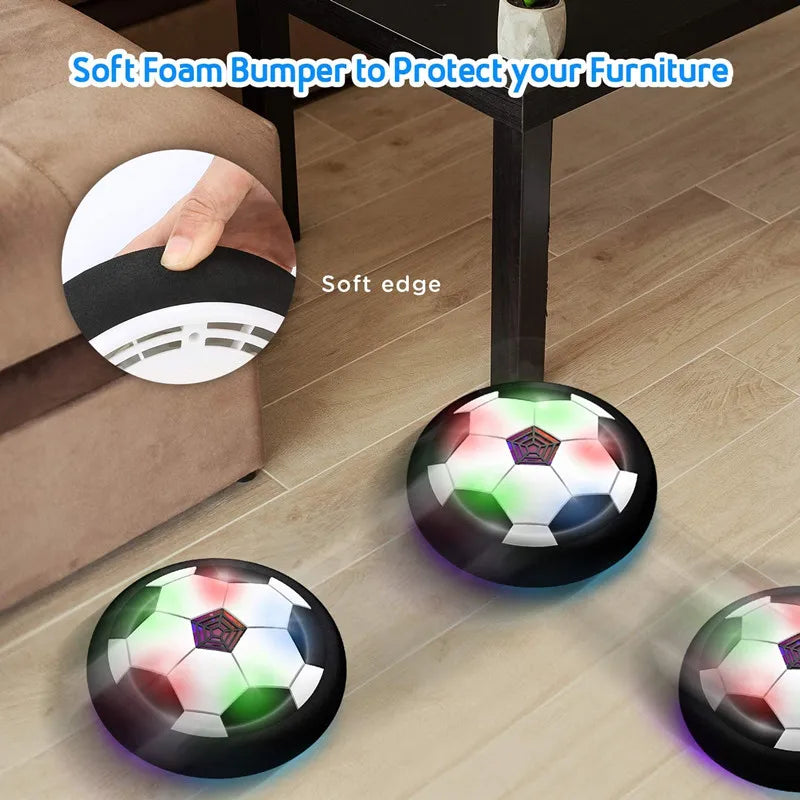 HoverKick LED Hover Soccer Ball — Indoor Air-Cushioned Football
