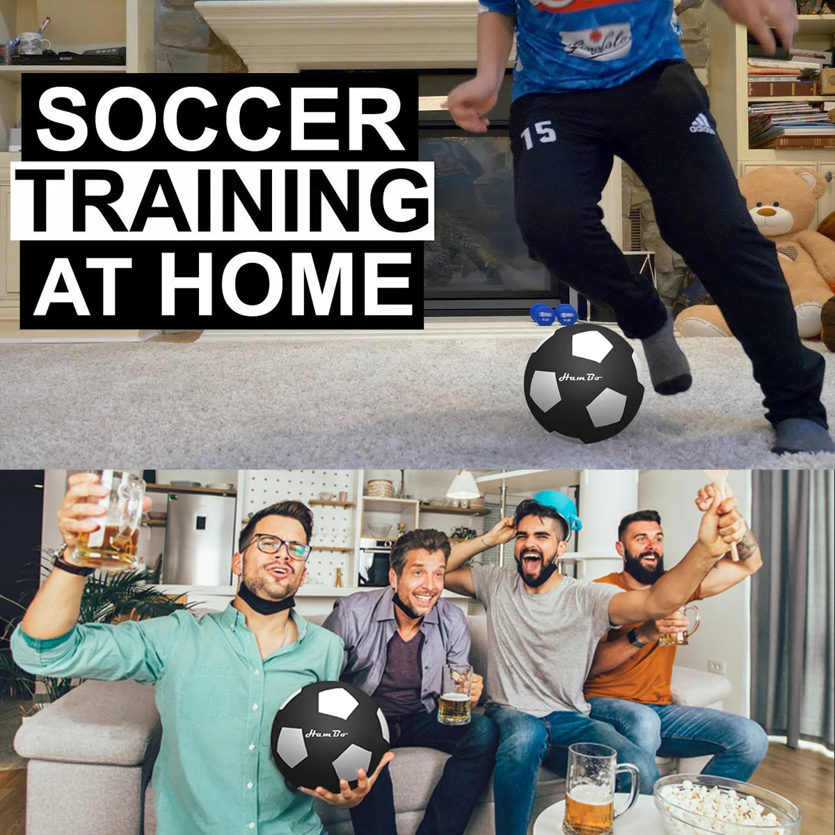 QuietKick Silent Foam Football — Indoor Soundless Soccer Ball