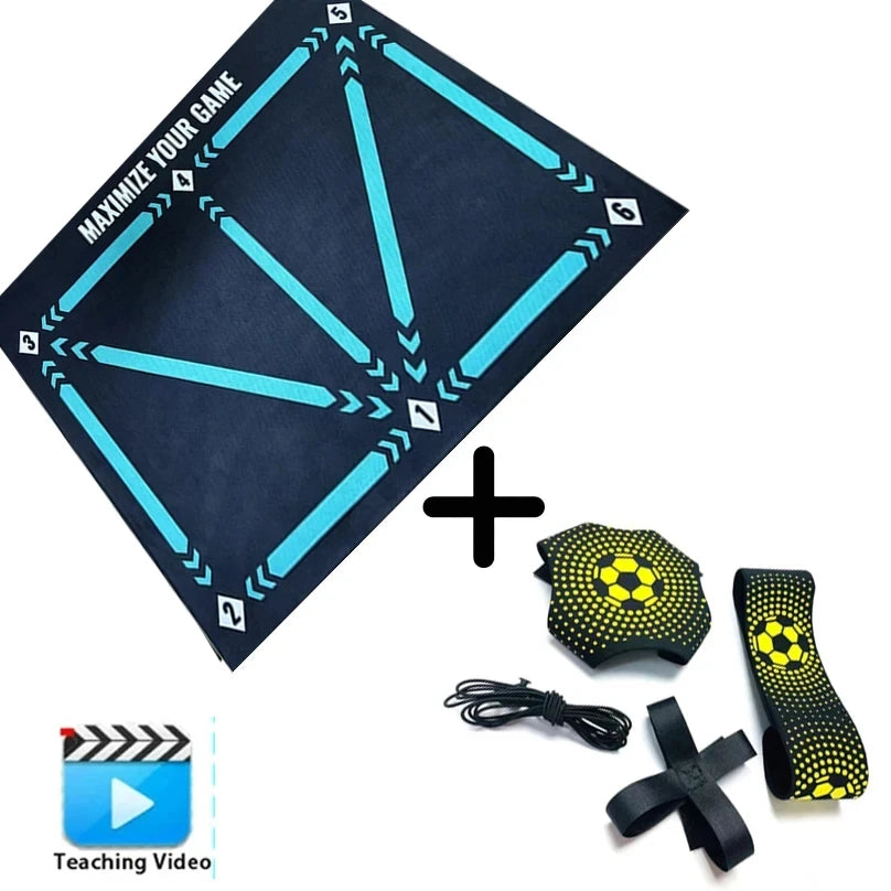 DribbleKick Football Training Mat — Footwork & Ball Control Trainer